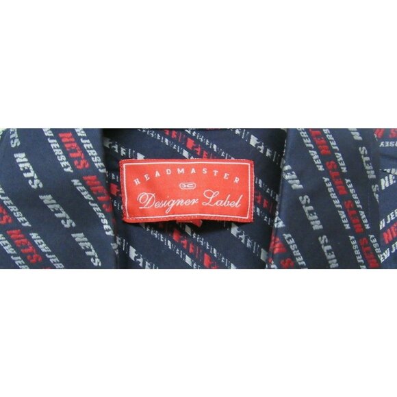 NBA New Jersey Nets Blue Button Up Dress Shirt Size 5XL by Headmaster Designer - Picture 3 of 7